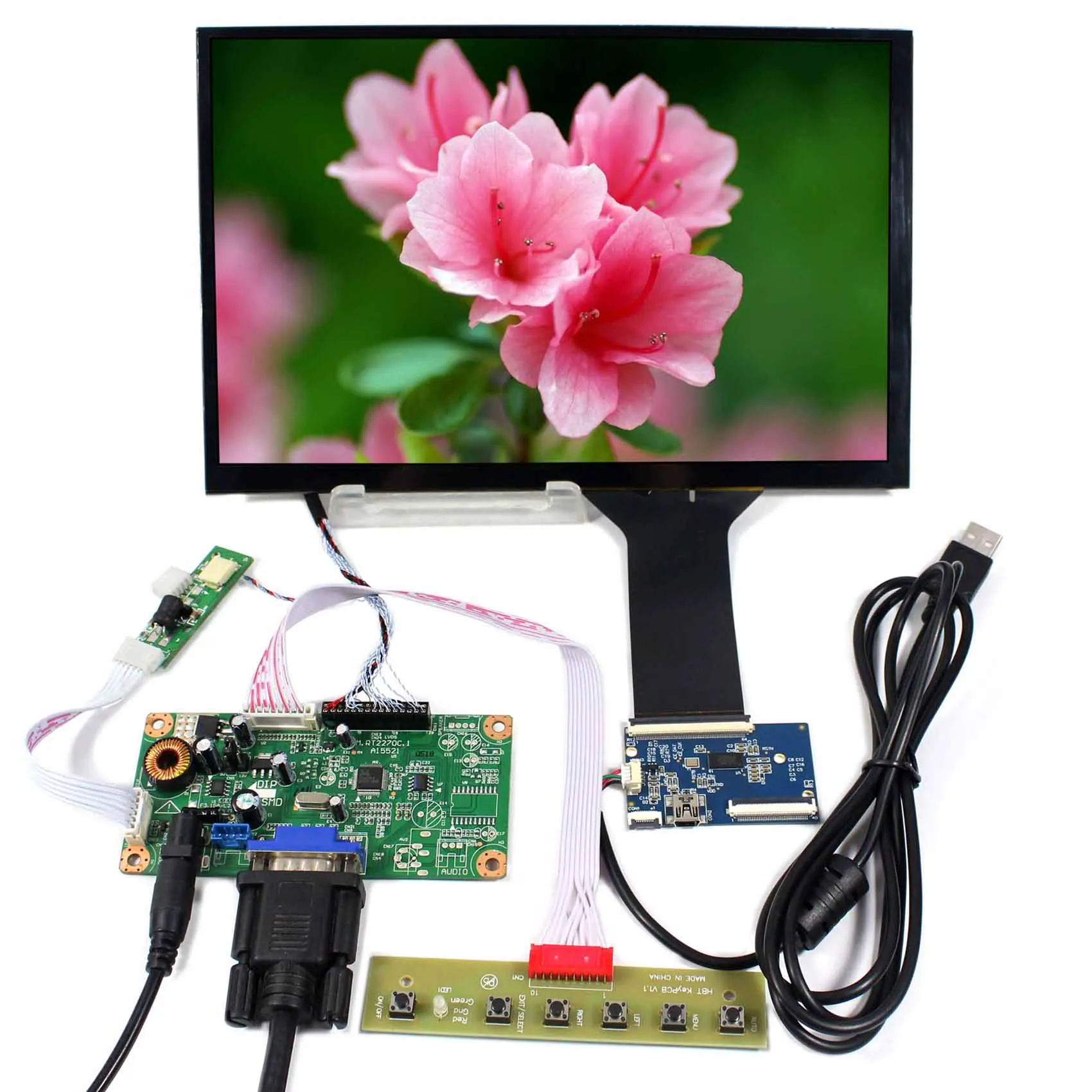 VGA LCD Controller Board 10.1inch 1920X1200 B101UAN02.1 With Capacitive Touch Screen