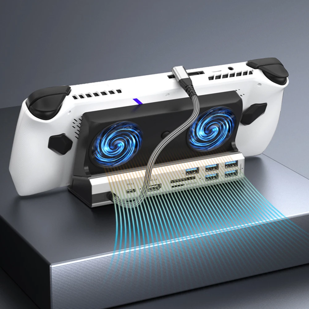 Док-станция, совместимая с Steam Deck 9/10/11-в-1 HD2.0 4K при 60 Гц Gigabit Ethernet USB 3.0 Зарядка USB-C для Asus ROG Ally