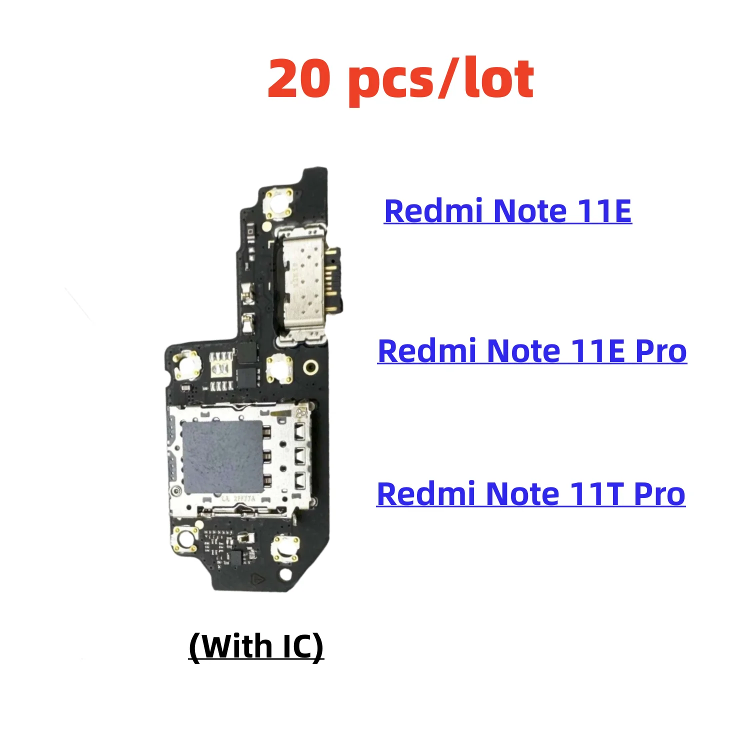 

20 Pcs/Lot, USB Charger Dock Connector Flex Cable For Redmi Note 11E 11T X4 Pro 4G GT Charging Board Plug Port