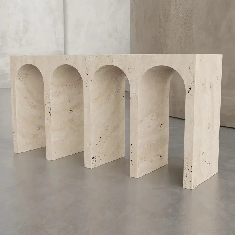 Modern marble console table, convertible arched entrance passage, home furniture entrance console