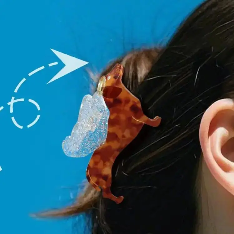 

1PC Cute Sausage Dog Hair Grab Clip Personalized Acetic Acid Hair Clip Anti slip Durable Practical Gift