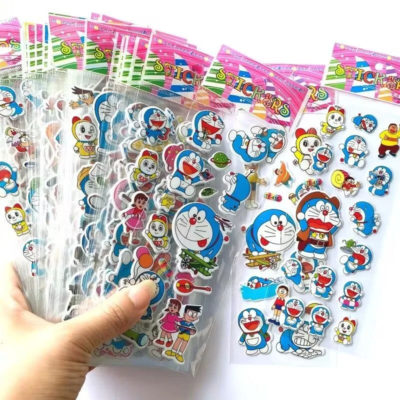 Doraemon Jingle Cat Anime Cartoon PVC Waterproof Sticker Mobile Phone Case Laptop Tablet Desktop Bedroom Decoration Sticker