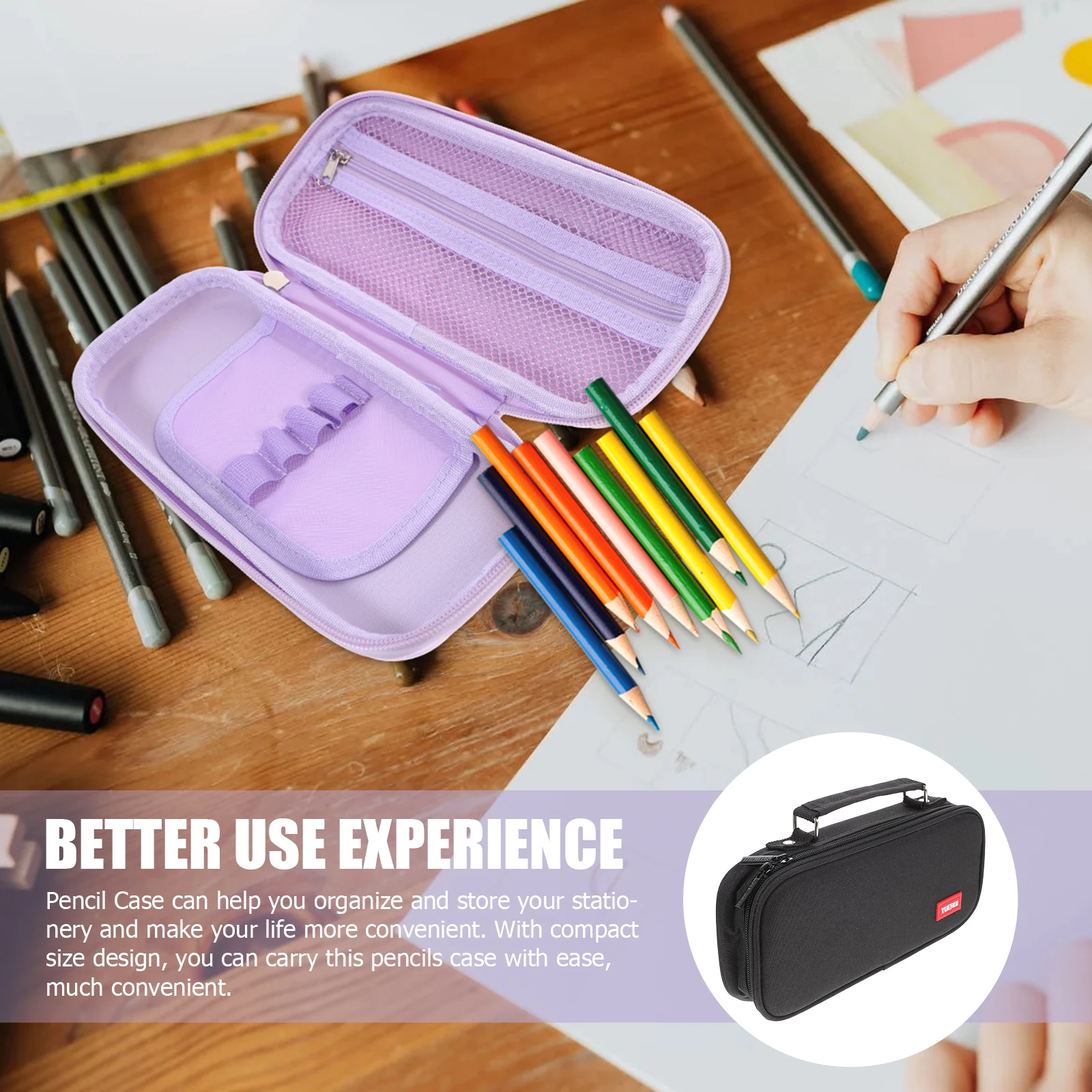 

Unicorn Pencil Case Student Adorable Bag Large Capacity Students Stationery Container Cartoon Potable