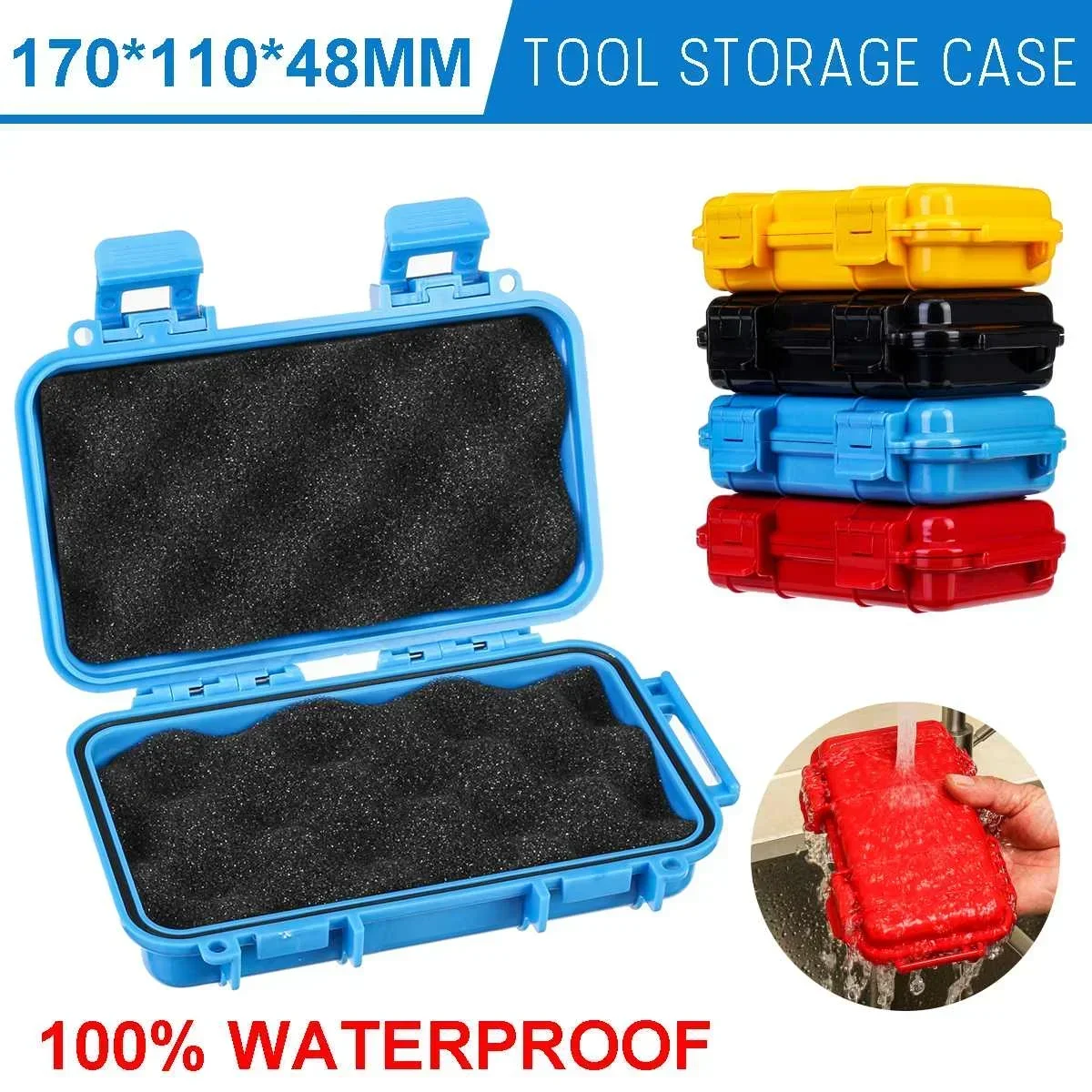 4 Colors 2 Size Outdoor Shockproof Waterproof Boxes Survival Airtight Case Holder Storage Matches Tools Travel Sealed Containers