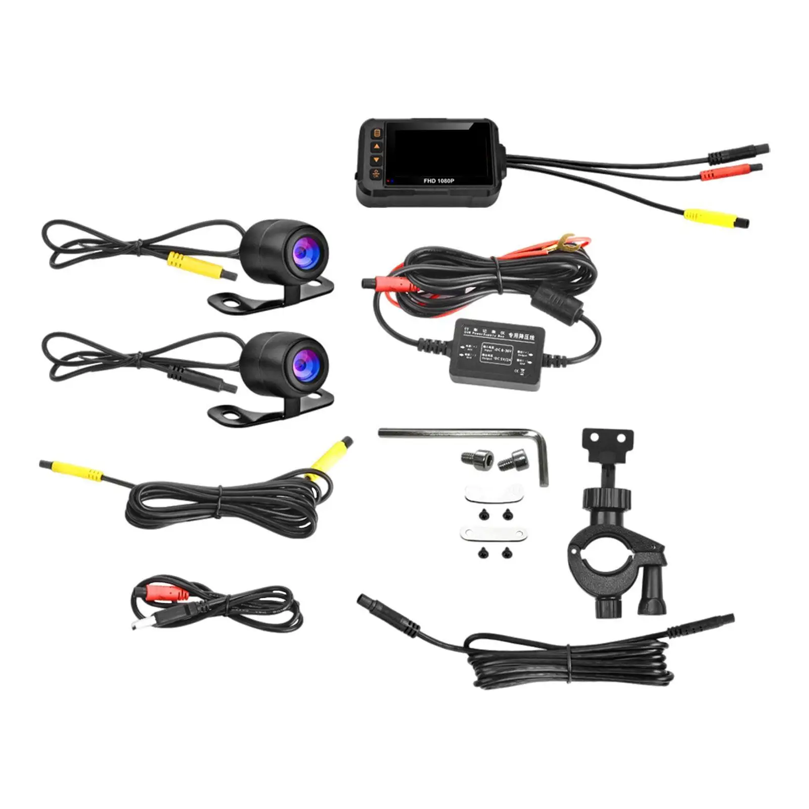 

Motorcycle Dashboard cam 720P HIGH DEFINITION Loop Recording 64GB Card Waterproo