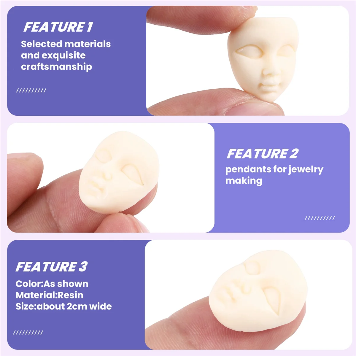 New 10Pcs Mini Masks Resin Mask Flatback Cabochon Beige Girl Face Flatback Scrapbooking Diy Hair Bow Center Crafts Making