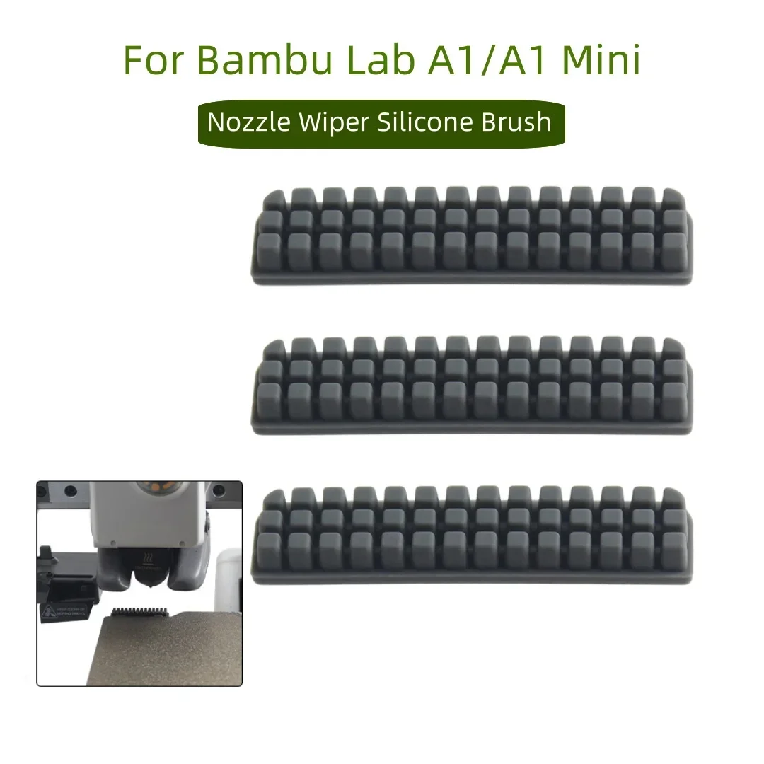 

Nozzle Brush for Bambu Lab A1 Wiper Silicone Brush Hotbed Mounted Scrubbers for Bambulab A1 Cleaning Tool 3D Printer Accessories