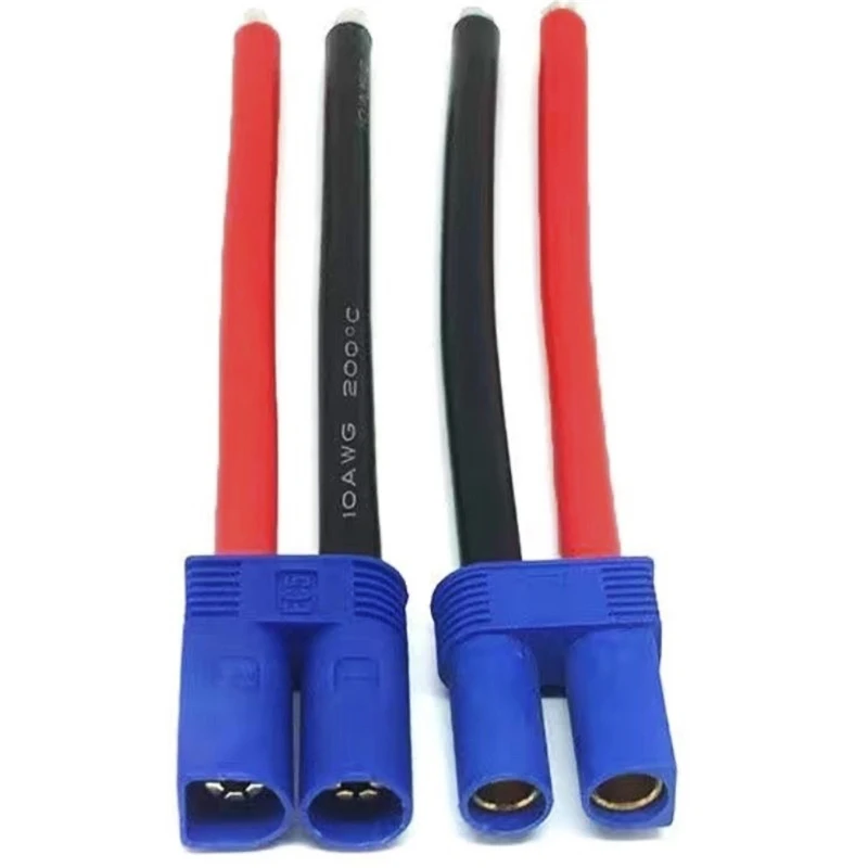 EC5 10AWG Silicone Cable EC5 Male Plug/Female Jack Pigtail Wire Connector for RC Battery Toys Pigtail Wire Length 10cm 30cm 50cm