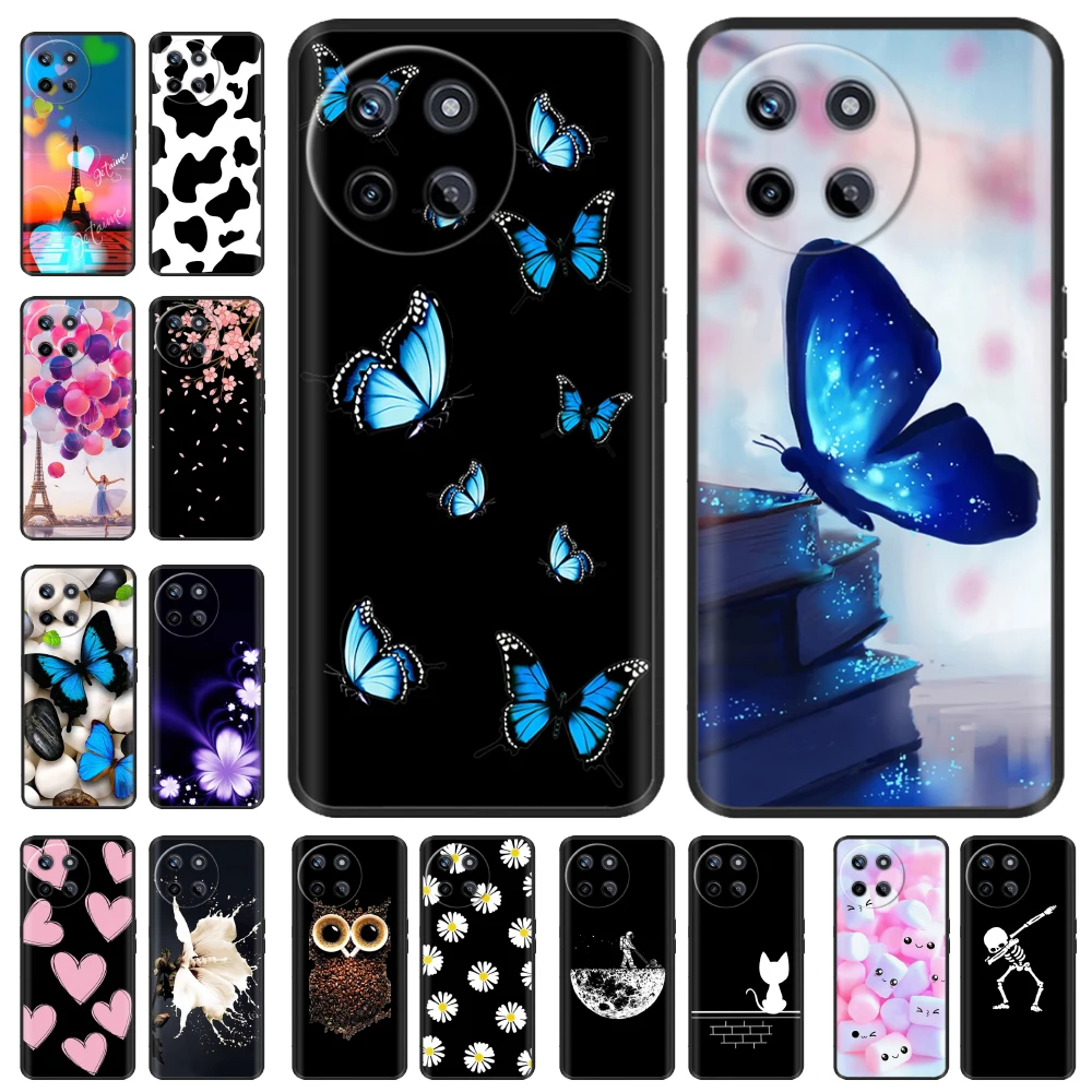 For Realme 11 4G Case Global Luxury Painted Cover for Realme 11 4G 6.4'' Shockproof Shell for Realme11 4G Soft Cases Capas Coque