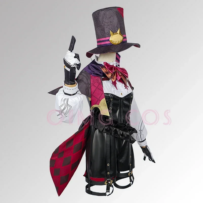 

Genshin Impact Lyney Cosplay Costume Adult Carnival Wig Uniform Anime Halloween Party Costumes Masquerade Women Game