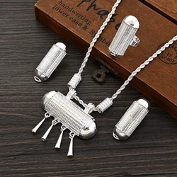Ethiopian Silver Plated Bridal Jewelry Sets Necklace Earrings Ring Gifts Wedding Jewellery Set For Women