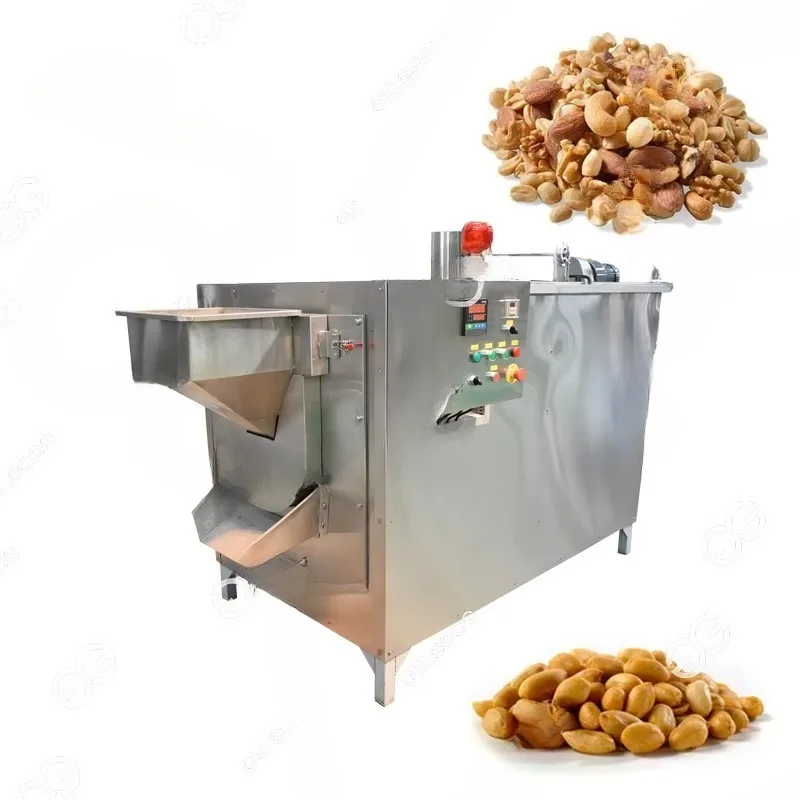 Commercial Drum Rotary Roaster Machine 50-300kg/h Gas Small Peanut Nut Roasting Machine