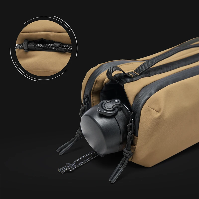 حقيبة ساعي البريد للرجال بسيطة وخفيفة الوزن ومقاومة للماء وحقيبة الهاتف المحمول لتسلق الجبال في الهواء الطلق وسحاب حقيبة زجاجات المياه