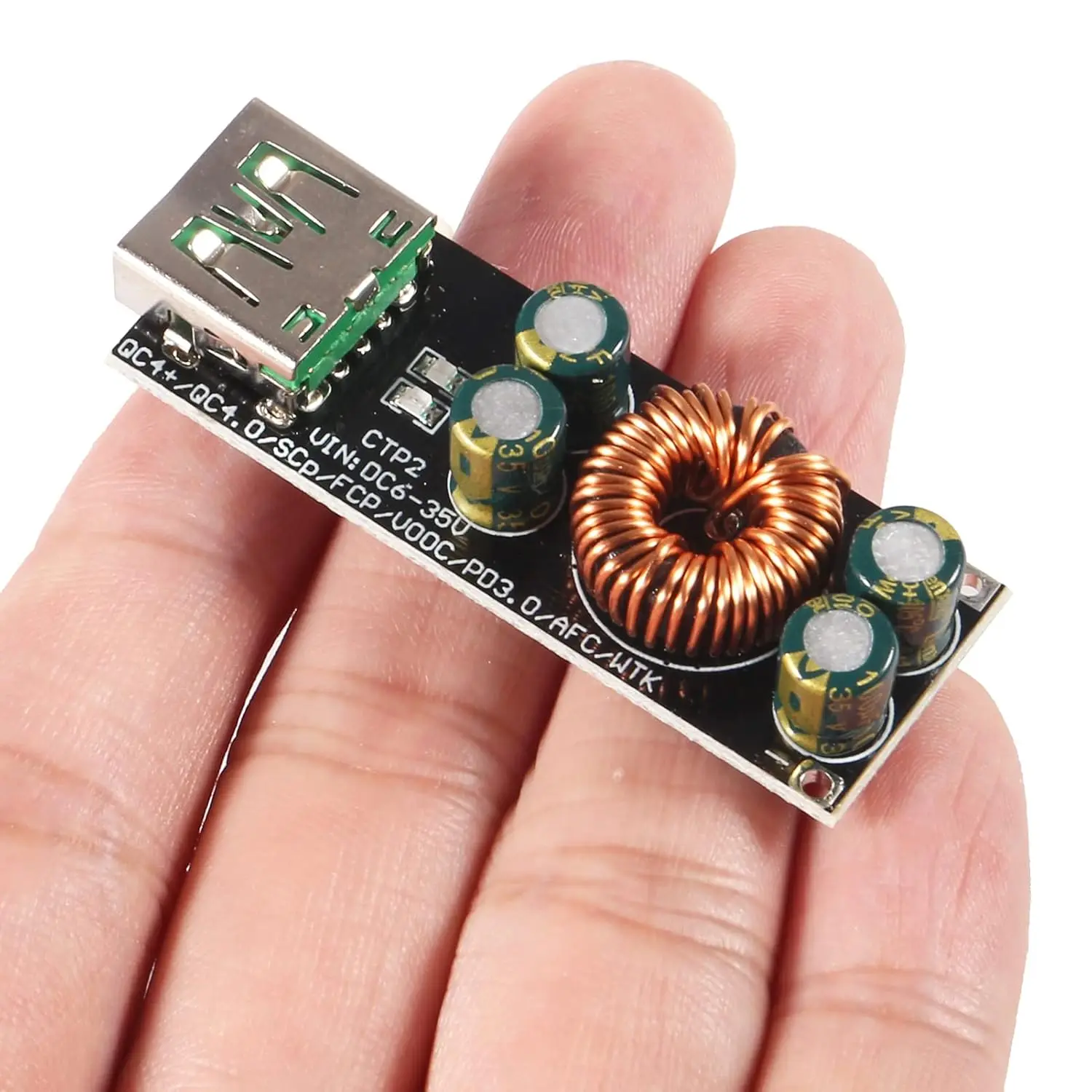 QC3.0-4.0 USB-C Fast Charger 6-35V Buck-Boost Module for Apple PD/Qualcomm Mobile Charger