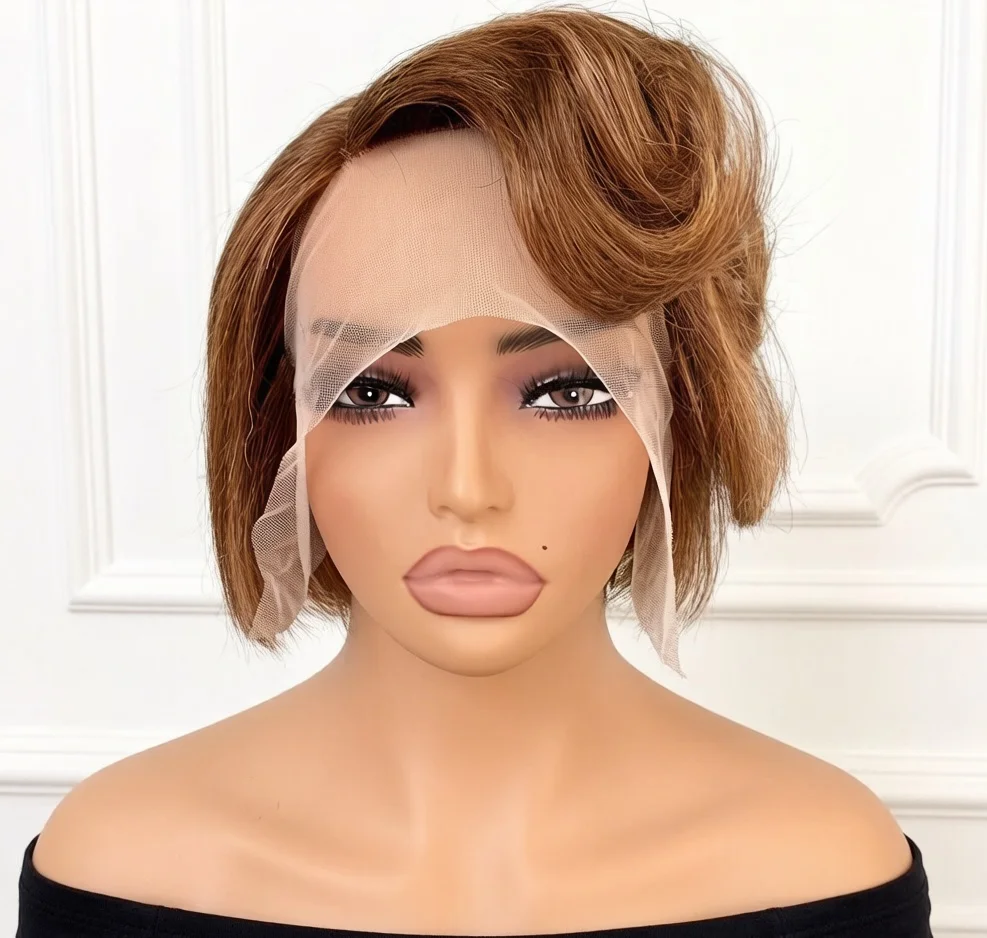 Natural Black Short Pixie Brazilian Human Hair Wig