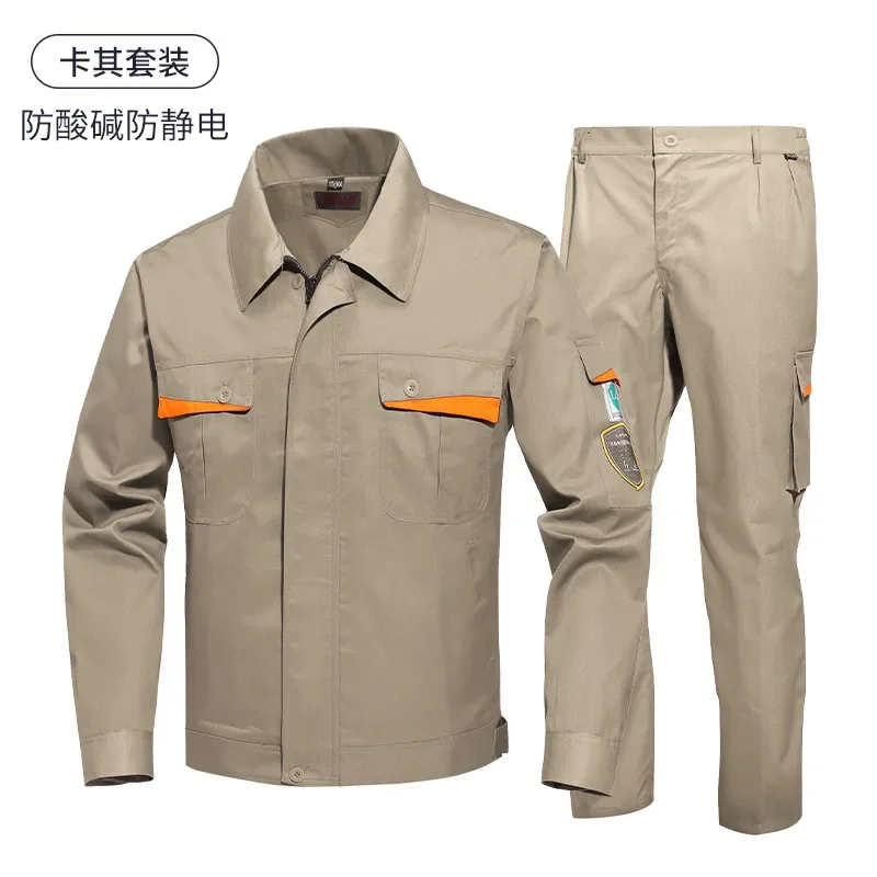 Roupas de trabalho antiestáticas, ácidos e álcalis, respiráveis, roupas de fábrica eletrônica, uniforme de oficina, macacão de trabalhador 4xl