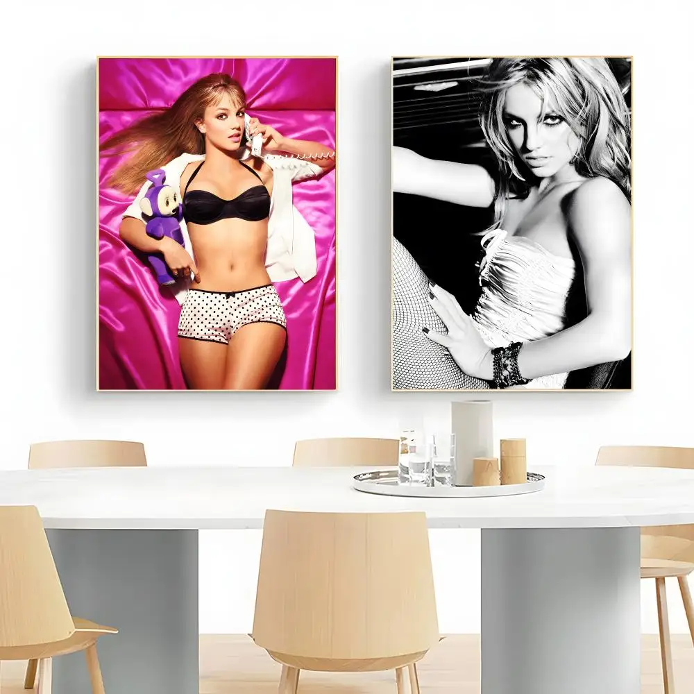 Pop singer Britney Spears Poster Frameless Peel-and-Stick Removable Wall Art Print