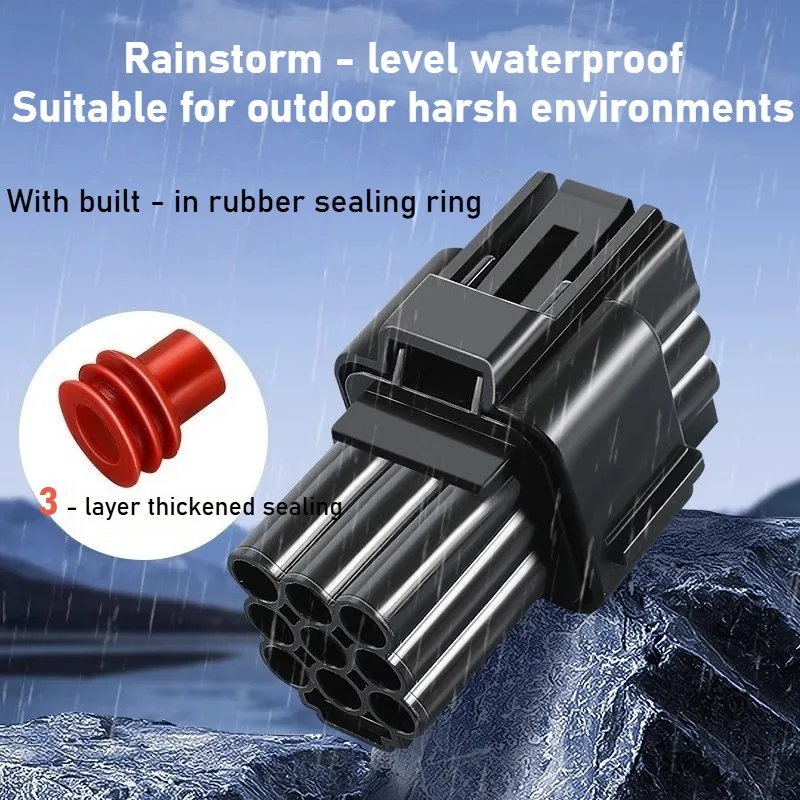 DJ7091Y-2.3-11/21 9P Automobile Male and Female Docking Harness Plug, Waterproof Connector FW-C-9M/F-B