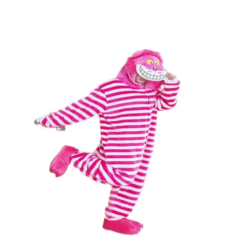 MINISO кигуруми новый пижамный костюм для взрослых с героями мультфильмов Чеширский кот пижамы с животными унисекс комбинезоны костюмы для косплея MB4