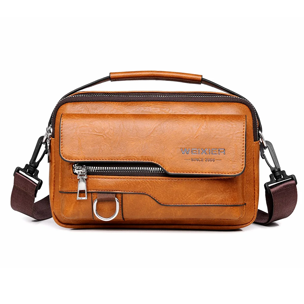 New Brand Men's High-end Shoulder Bag, Men's Mailman Bag, Waterproof and Versatile Single Shoulder Bag, Men's Style