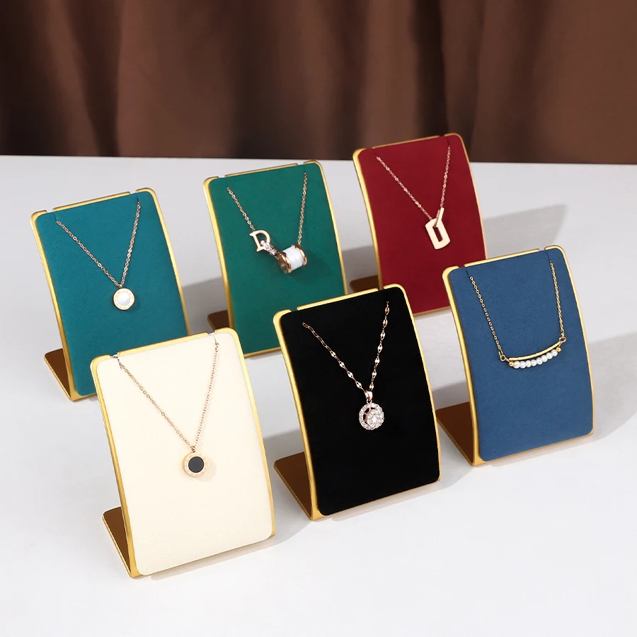 

L-образная изогнутая бархатная подставка для ожерелья — креативная опора для стойки торгового центра и легкой роскошной стойки.