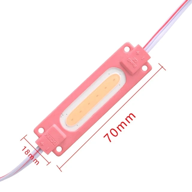 12V COB moduły LED świecące znaki reklamowe moduły podświetlenia IP65 wodoodporny biały czerwony niebieski zielony żółty różowy 10 sztuk