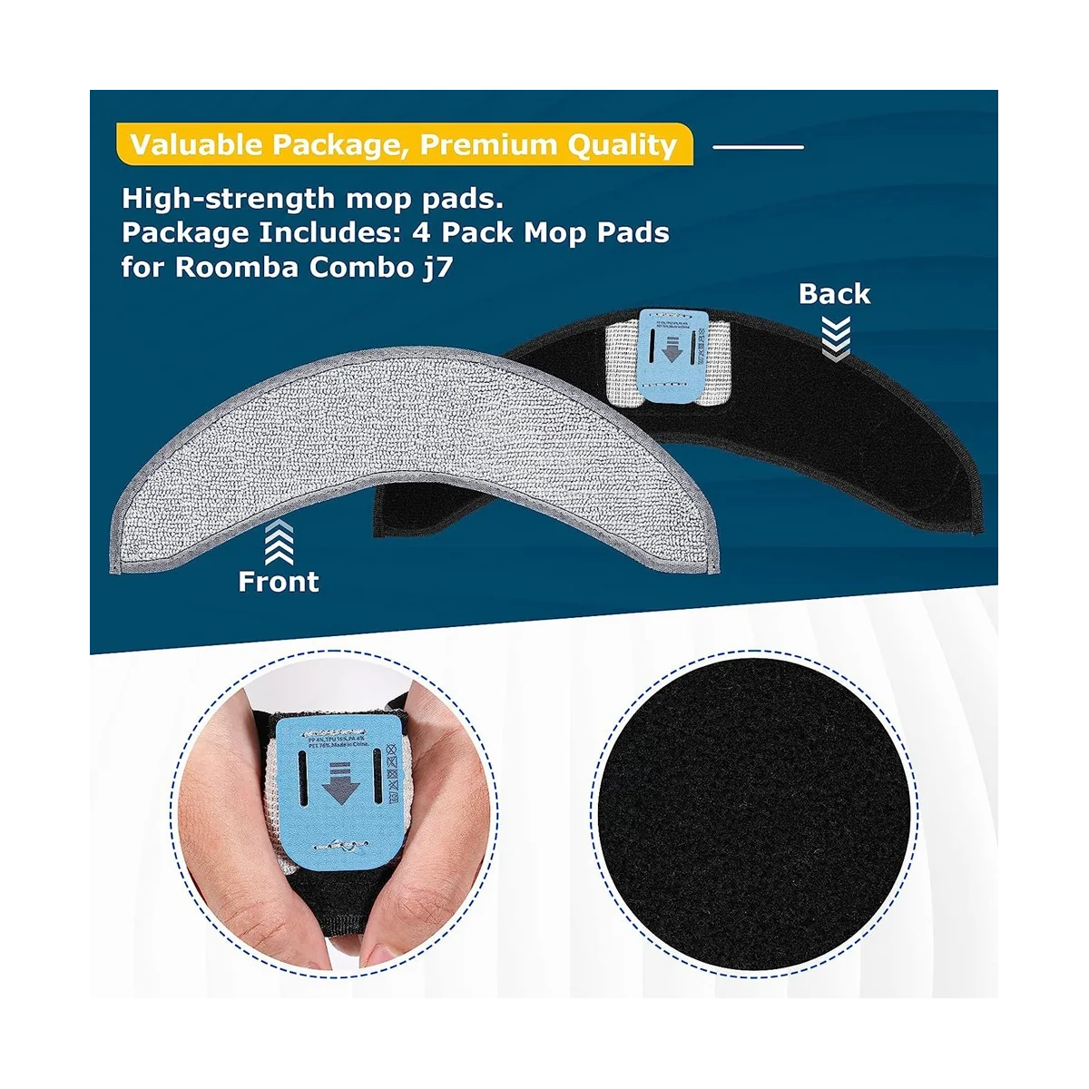 16ชิ้นอะไหล่ทดแทนสำหรับ J7คอมโบ + หุ่นยนต์ดูดฝุ่นแปรงขัดยางตัวกรองผ้าถูพื้นแปรงด้านข้าง