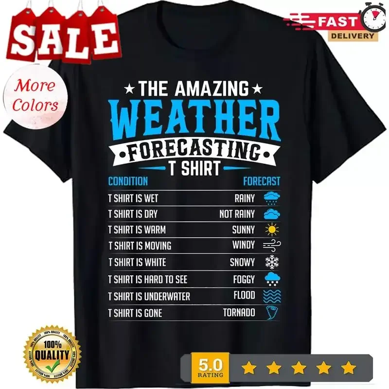Funny Meteorology s The Amazing Weather Forecasting T Shirt Size S 5xl