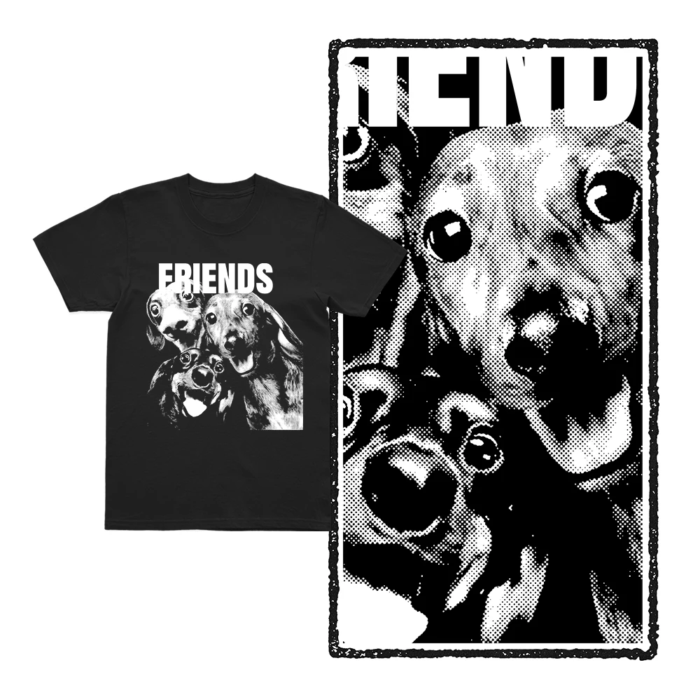 Coolmind U0064-T2 Funny Friends Dog Print Men T Shirt Cool Exclusive Graphic Men Tshirt Big Size Unisex Tee Shirts