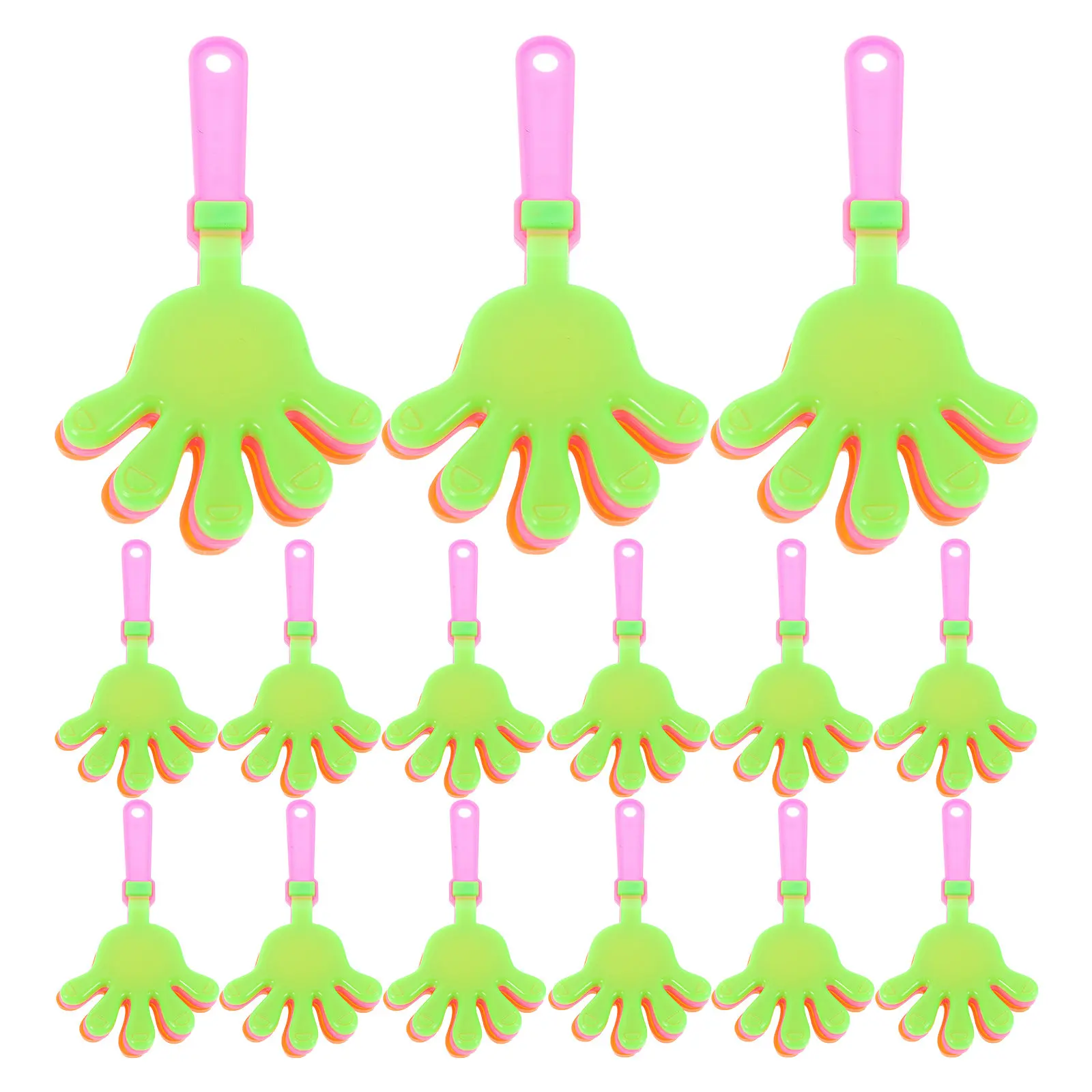 100Pcs Plastic Hand Clappers Sports Noisemakers Party Favor Clapping Device Concert Cheer Prop Team Loud Clear