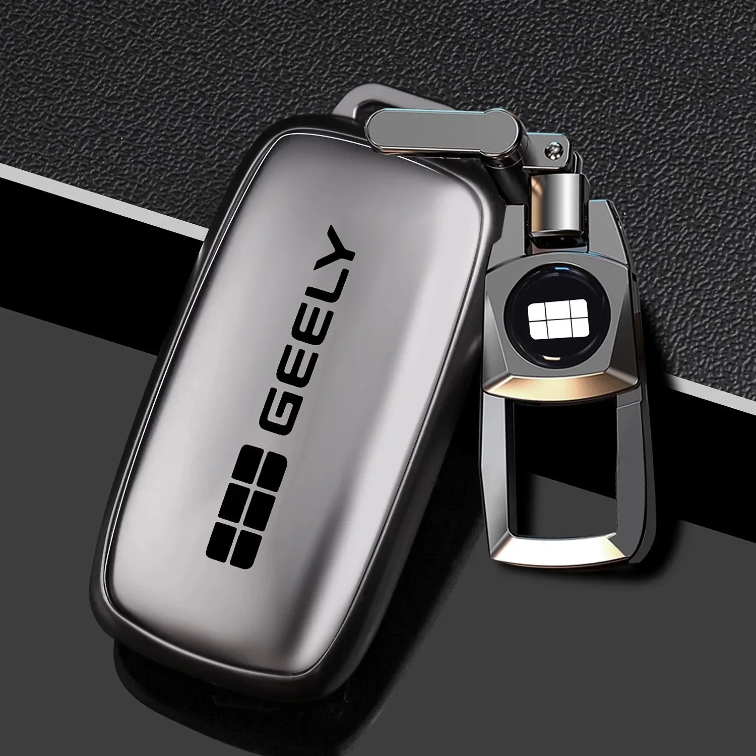 UOSO For Geely EX5 Starray EM-i 2025 2026 Smart Key Case Leather Cover Full Protection Car Key Fob Shell