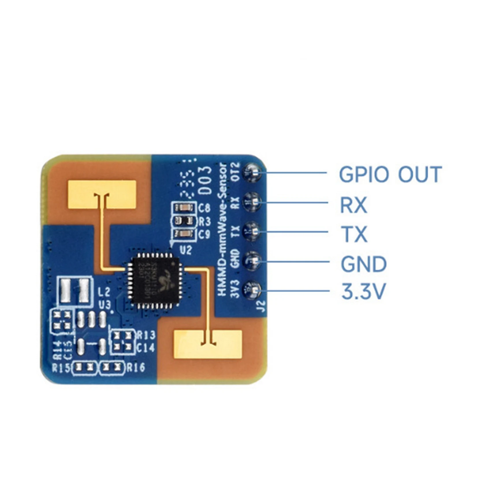 2X 24G Millimeter Wave Radar Sensor S3KM1110 Intelligent Human Body Micro-Motion Module ISM Band High Sensitivity