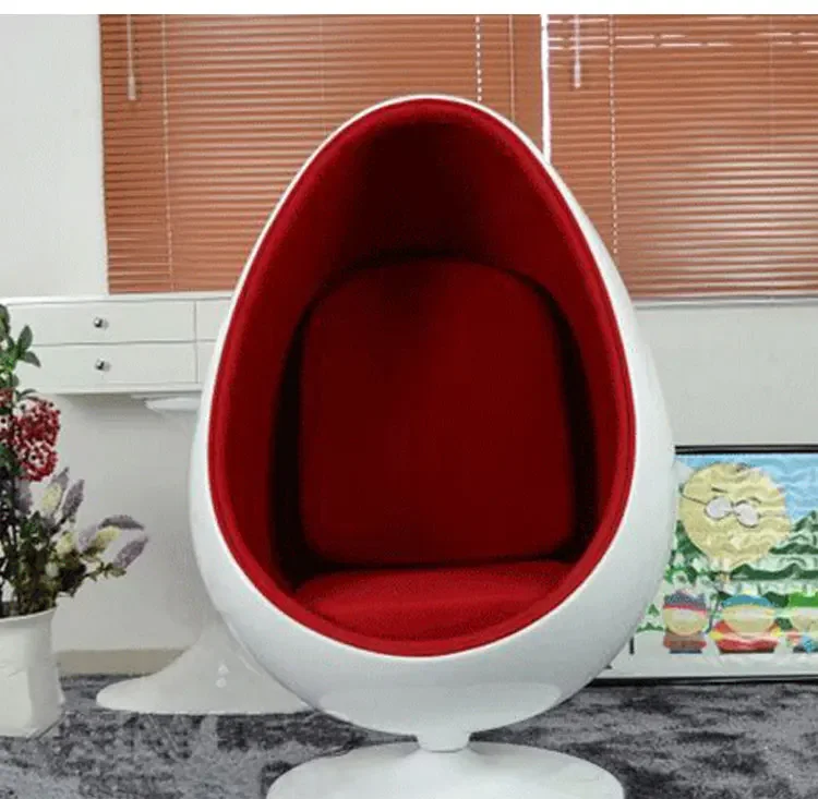 Nordic Living Room Single FRP Egg Chair FRP Shopping Mall Personality Pointed Ball round Leisure Creative Massage Armchair