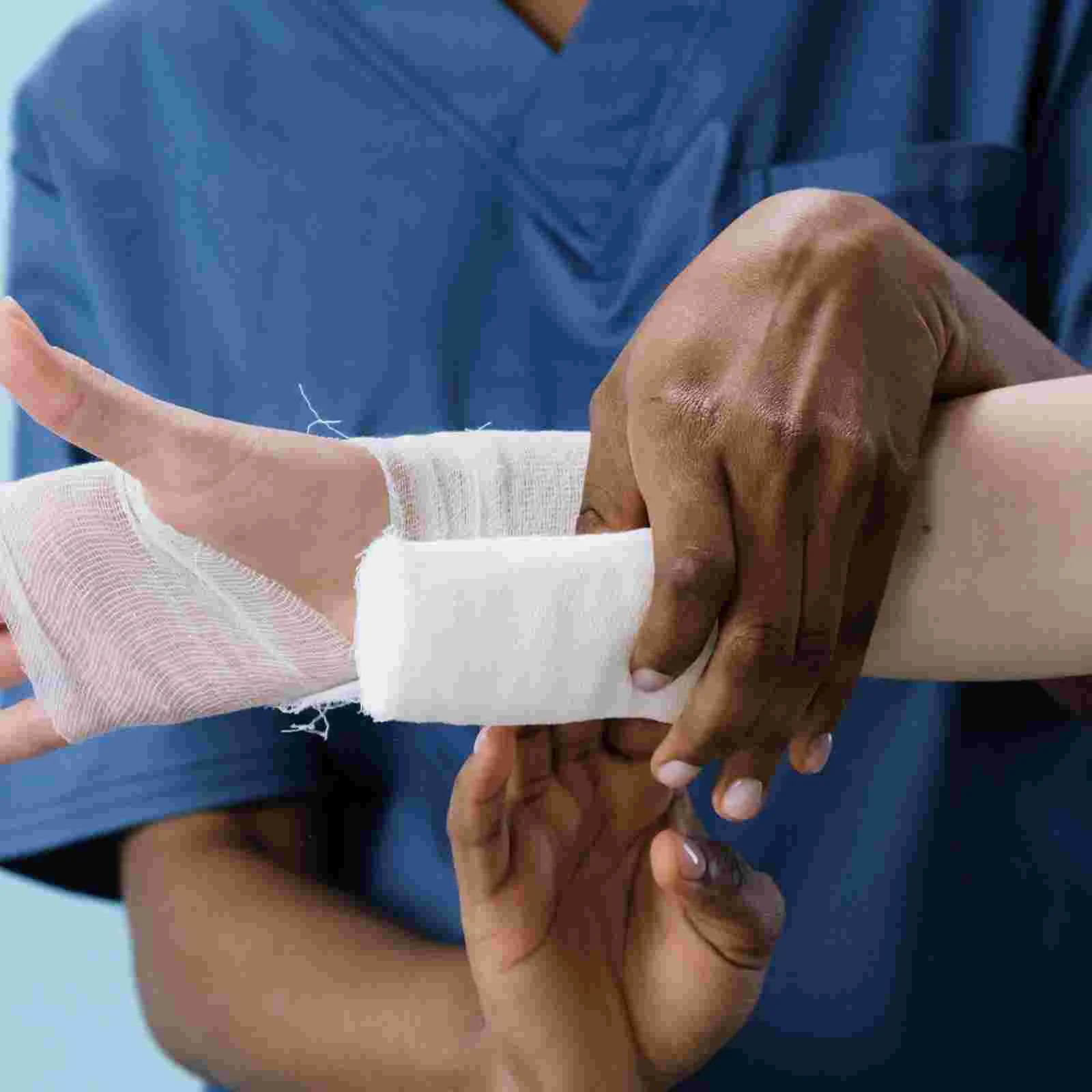 50 Pcs Gauze Piece Wrap Breathable Wound Dressing Tape Adhesive Injury Accessory