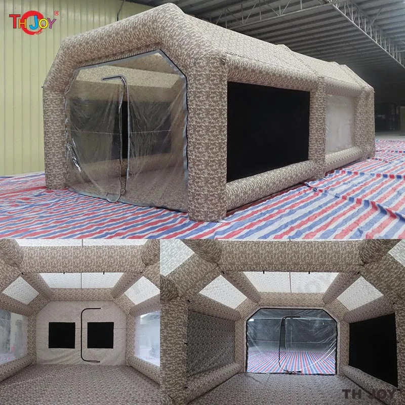 Shipping Air Shipping 7x4m Inflatable Spray Booth Custom Tent Cars Paint Booth With Filter System and 2 Blowers