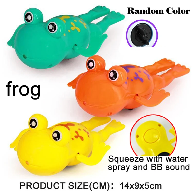 ألعاب حمام الأطفال - الضفادع على شكل عقارب الساعة التي تطفو لفرس البحر وحمام السباحة #1