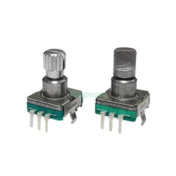 5pcs EC11 Encoder Switch With Push Button 30 Positions Rotary Encoder Code Switch 5pin 12.5mm D Half Plum Shaft