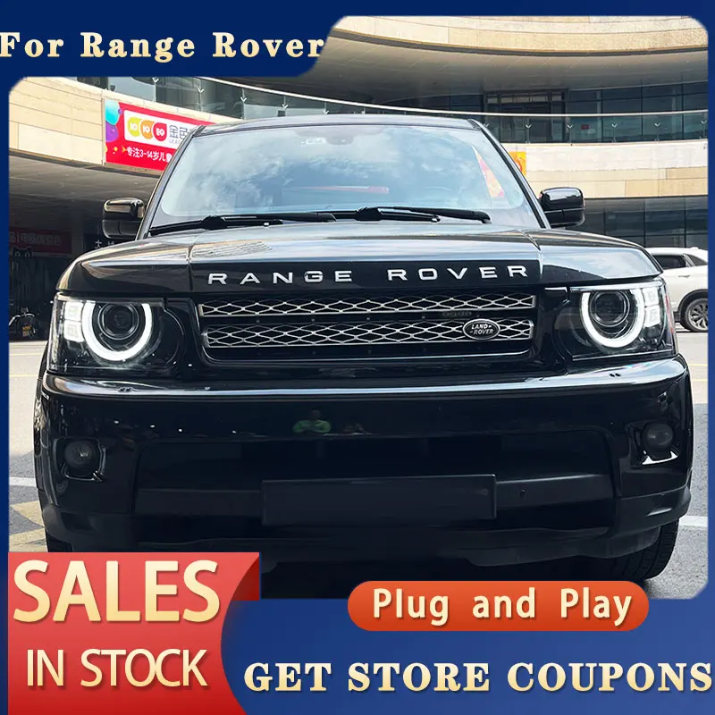 

Автомобильные фары для Land Rover Range Rover Sport светодиодный ная фара 2005-2013, фара DRL, сигнал поворота, фара дальнего света, объектив проектора Angel Eye