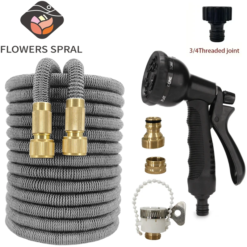 

Garden Water Hose Expandable Double Metal Connector High Pressure Pvc Reel Magic Water Pipes for Garden Farm Irrigation Car Wash