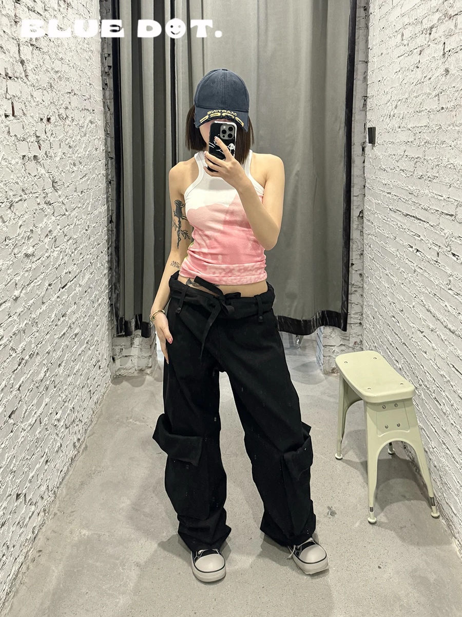 

Bluedot Openyy Floral Slim Fit Workwear Strap Vest Women's Cotton Casual Summer Tank Top Floral Print Base Layer Vest