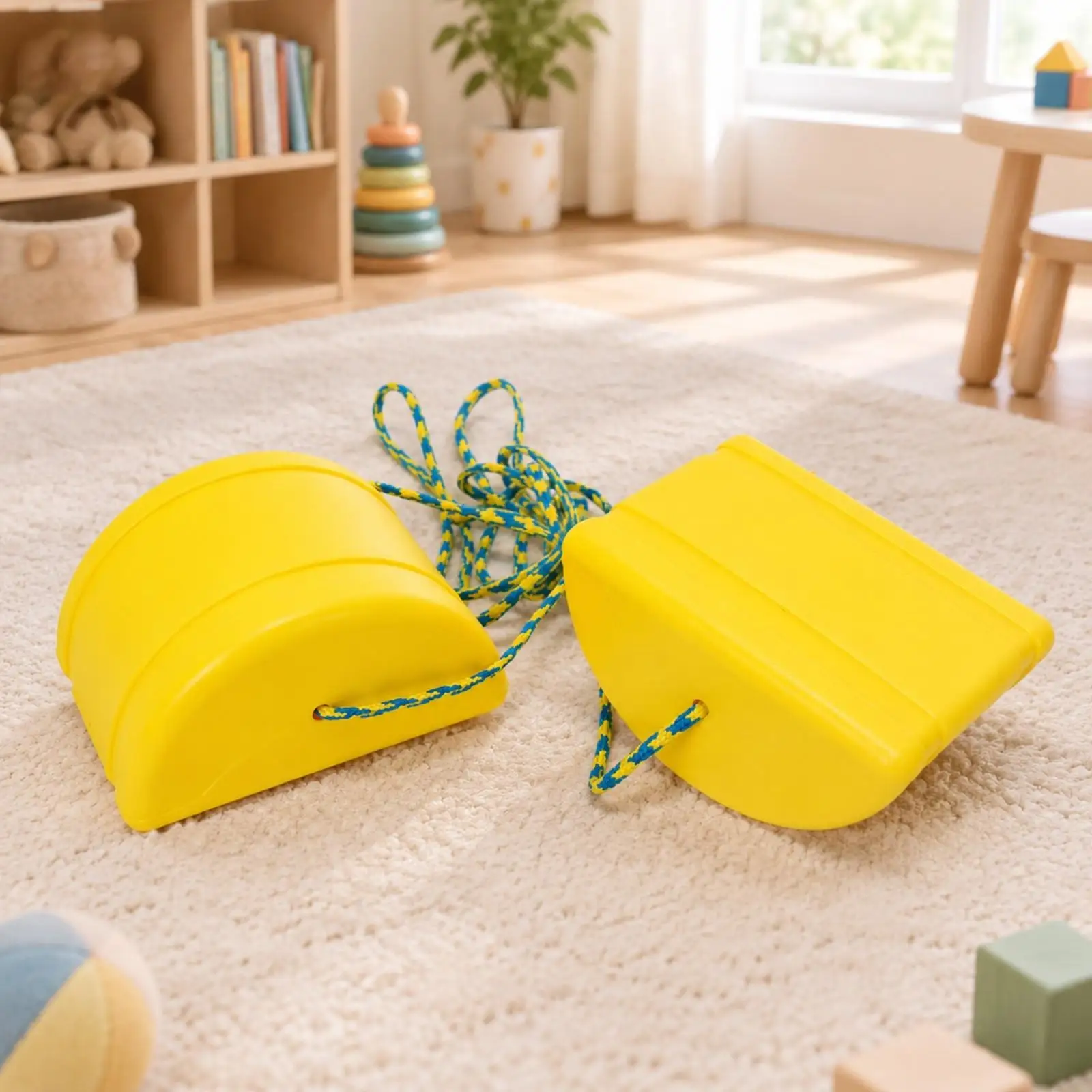 Kids Stepping Balance Stone Toy with Rope for Children Sensory Movement Training Indoor Outdoor Play Fun