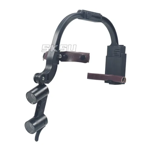 Imagen 2 del producto Faros LED dentales montados en la cabeza, luces duales, iluminación quirúrgica para oreja, nariz, garganta, iluminación médica cosmética