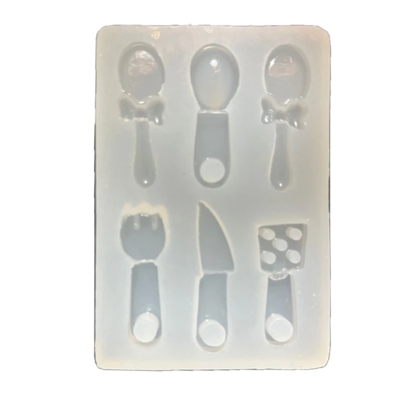 Epoxy Silicone Mold Knife and Fork Accessories Molds Flexible Ornaments Making Mould Jewelry Making Supplies Tool