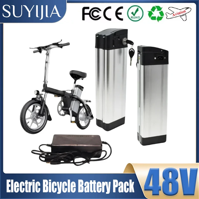 Portable 48V E-bike Battery Pack 600W High Power Lithium Battery Aluminum Shell Suitable for Long Lasting Life OF E-bike Series