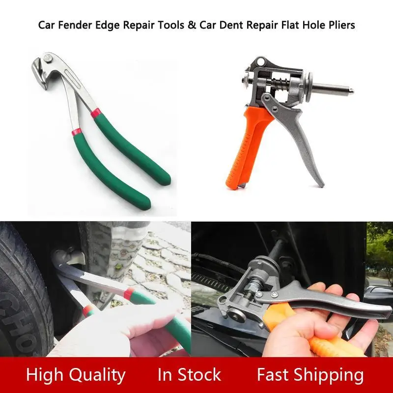 Car Fender Edge Repair Tool Paintless Dent Repair Kit Autobody Repair Tools Car Edge Trimming Pliers Flat Hole Caliper Tool Clip