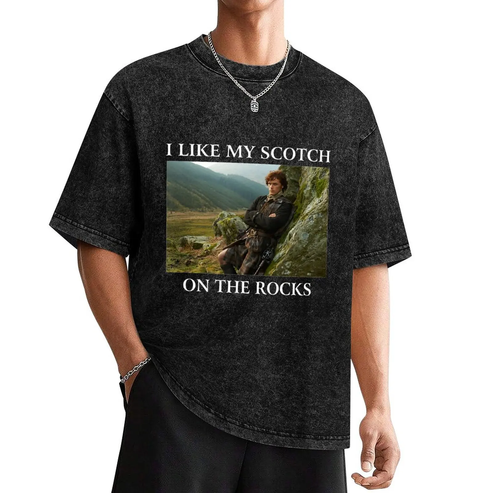 Outlander I Like My Scotch on the Rocks T-Shirt new edition hippie clothes plain white t shirts men