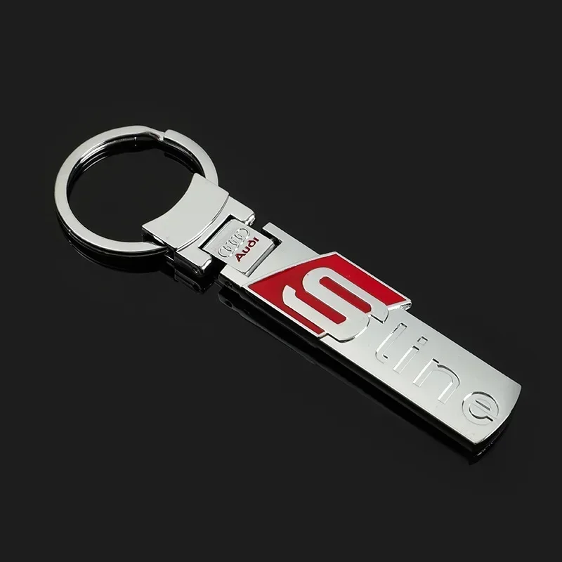 Alloy Car Keyring Holder Keychain Pendant For Audi Sline S3 S4 S5 S6 RS4 RS5 RS3 RS7 RS8 TT A3 A4 A5 A6 A7 A8 Q5 Q7 Accessories