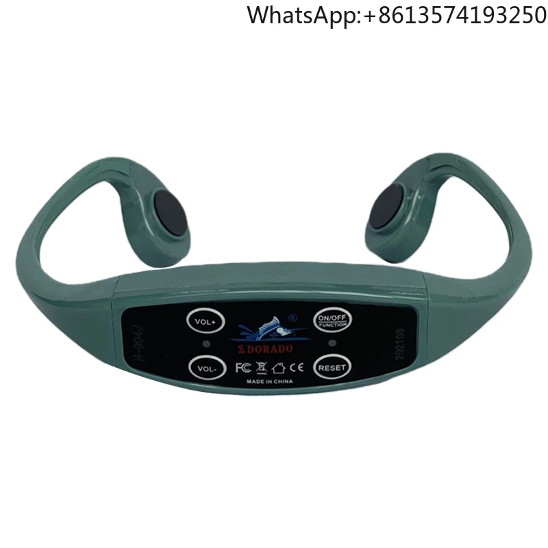 

For Real-Time Swimming Communication Bone Conduction Headphones Waterproof Swim Coaching Headset with LED Battery Indicator