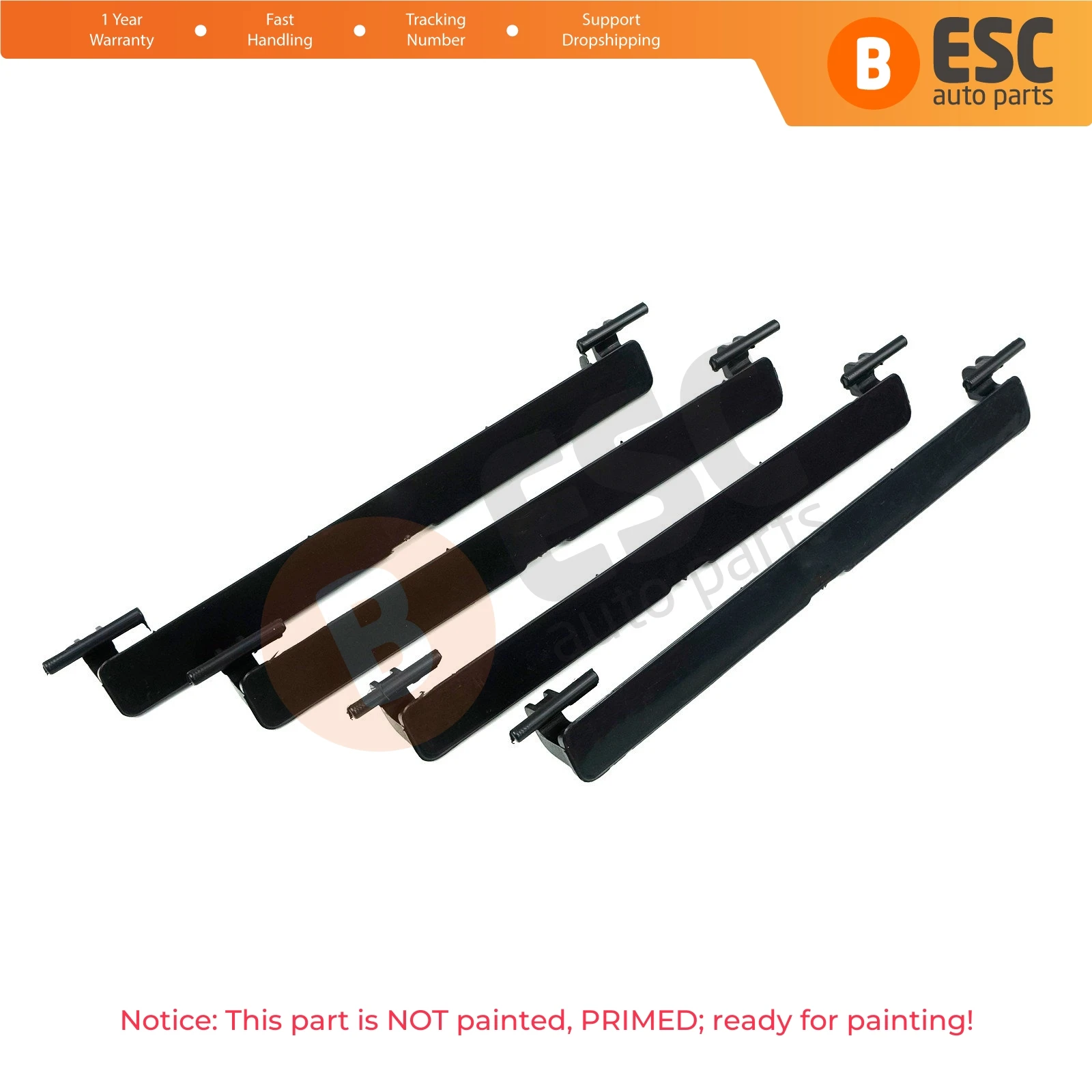 ESR575-1 4x Roof Luggage Rack Carrier Mounting Molding Port Bag Rail Lid Cover Trim 51137274739 for BMW 5 F10 F11 135*13 mm