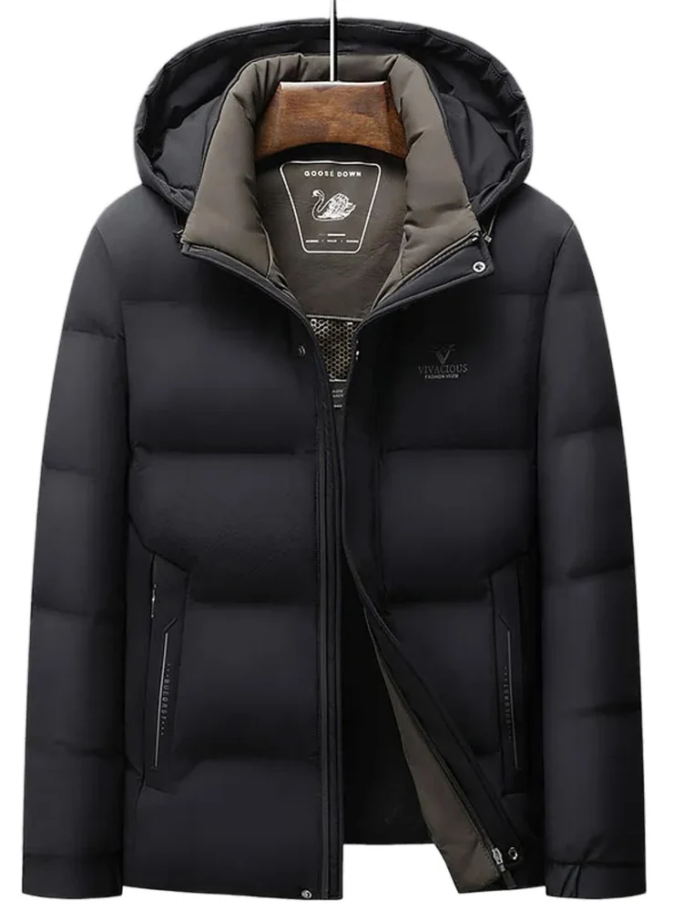 

Men's ort down Jaet Winter Warm White Du down Coat Anti-Cold Clothes for Middle-Aged And ly Outdoor Ci Casual Da...